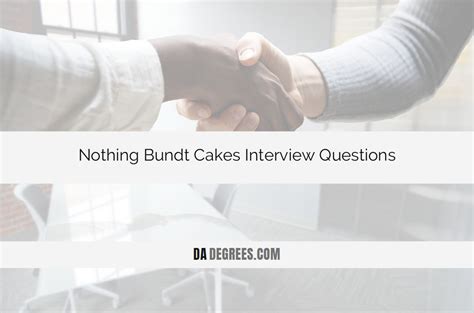 nothing bundt cakes interview questions